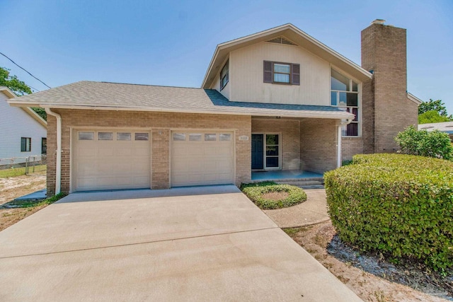 view of front of house featuring a garage