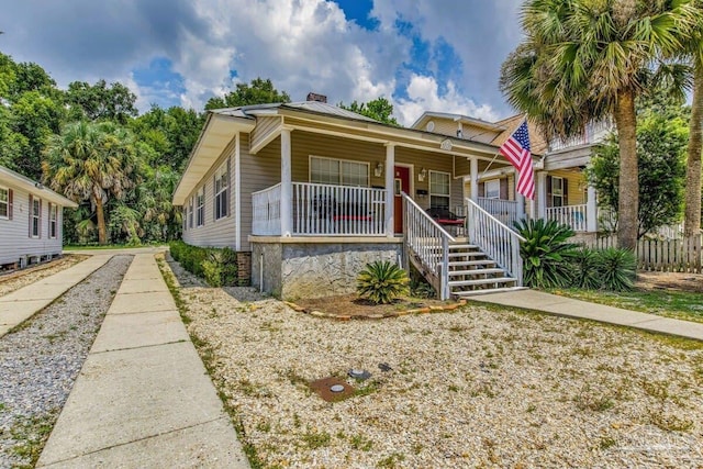 518 W Strong St Unit A & B, Pensacola, FL 32501 - view of front of home with a porch and a chimney