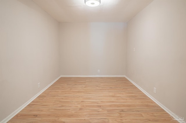 empty room featuring light hardwood / wood-style floors