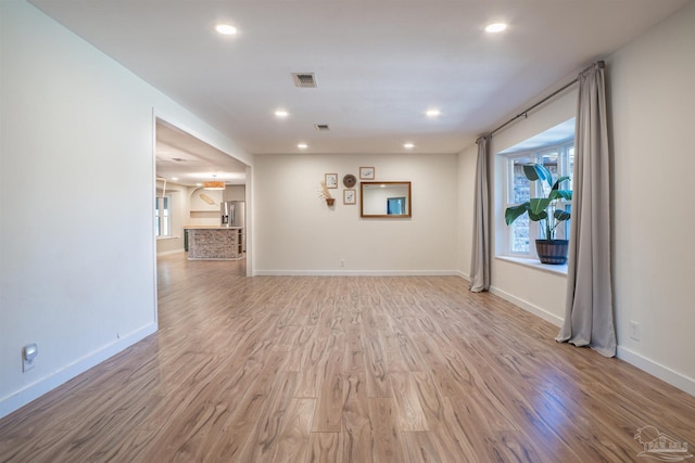 empty room featuring light hardwood / wood-style flooring