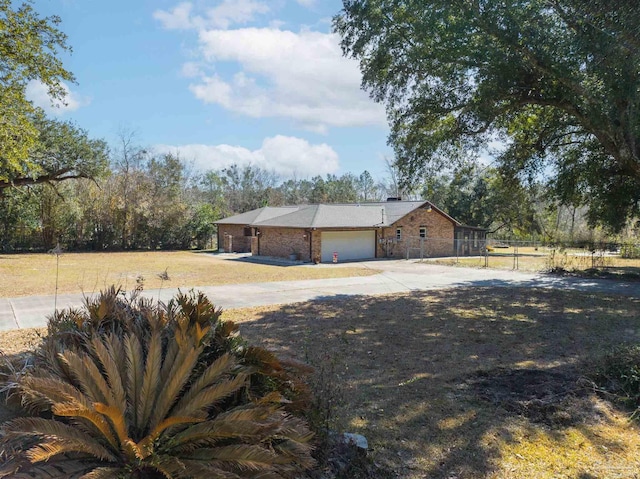 exterior space featuring a garage