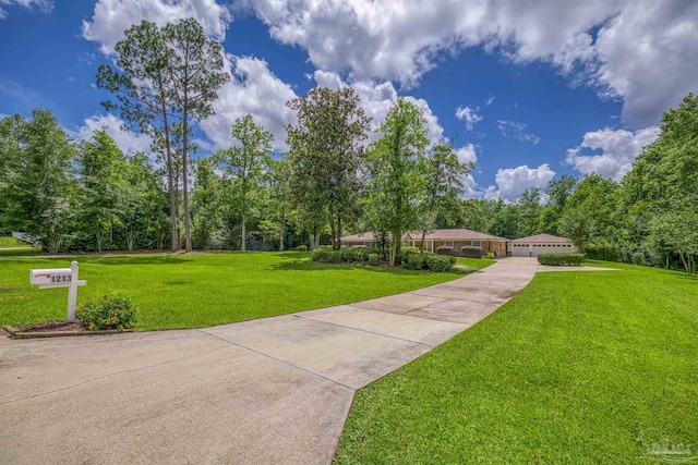1213 Tecumseh Pl, Pensacola, FL 32514 - surrounding community with a yard and a detached garage