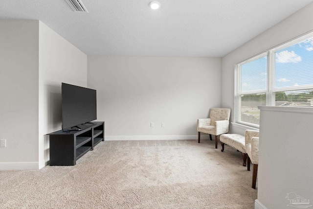 124 Polo Ter, Pensacola, FL 32534 - sitting room with carpet, baseboards, and a textured ceiling