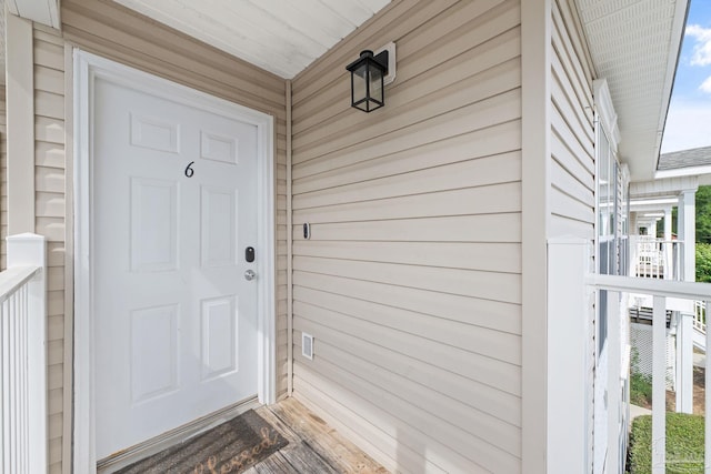 view of doorway to property
