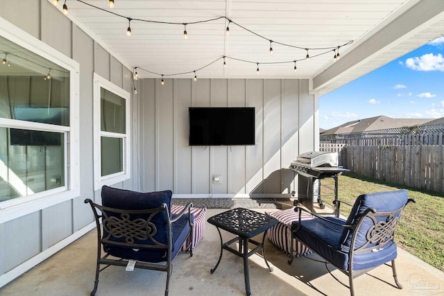 view of patio with grilling area