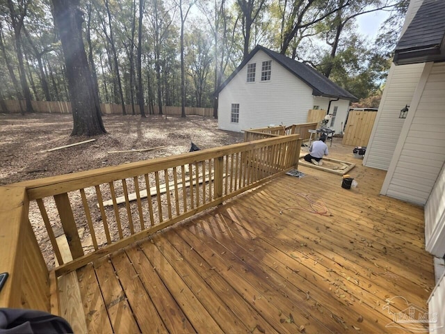 5674 Windsong Dr, Milton, FL 32570 - wooden terrace with fence