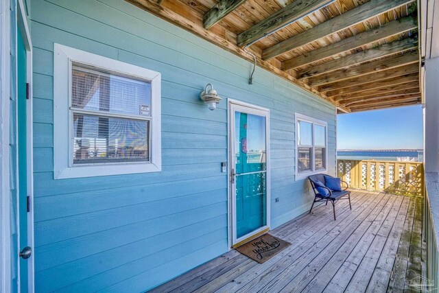 view of wooden deck