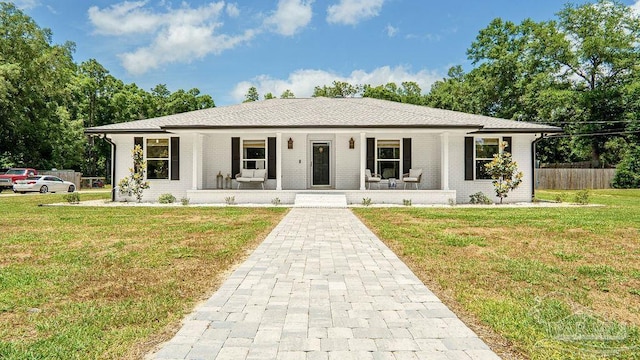 6050 Cheyenne Dr, Milton, FL 32570 - ranch-style house featuring covered porch and brick siding