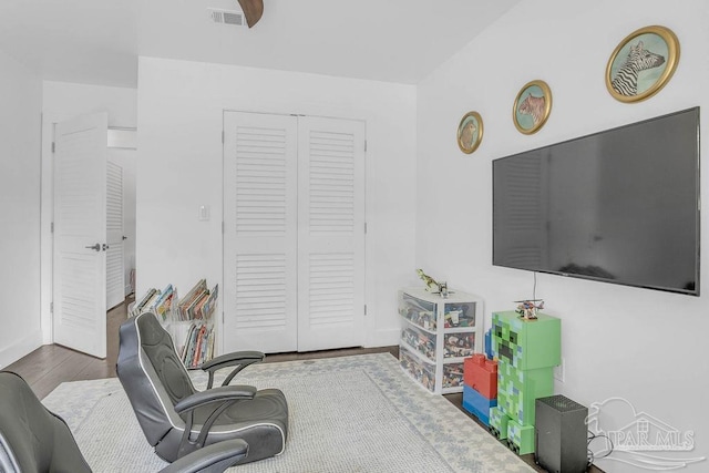 6050 Cheyenne Dr, Milton, FL 32570 - office area featuring wood finished floors and baseboards