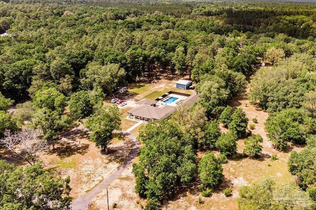6050 Cheyenne Dr, Milton, FL 32570 - bird's eye view of a forest and a pool area