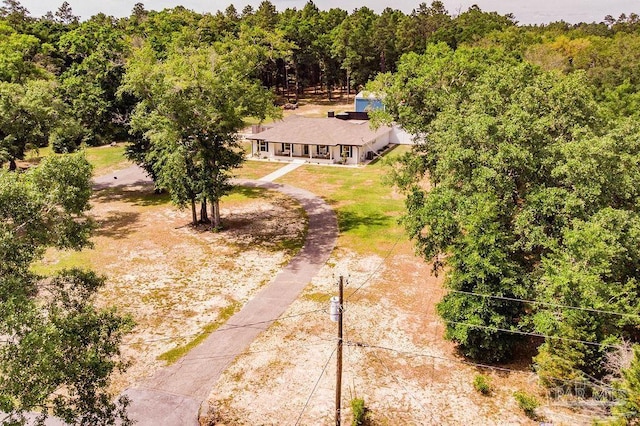 6050 Cheyenne Dr, Milton, FL 32570 - aerial view of property and surrounding area featuring a forest