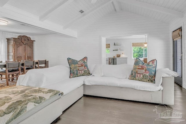 6050 Cheyenne Dr, Milton, FL 32570 - living room featuring wood finished floors and wood walls