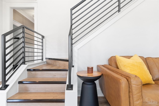13844 Red Drum Ct, Perdido Key, FL 32507 - staircase featuring crown molding