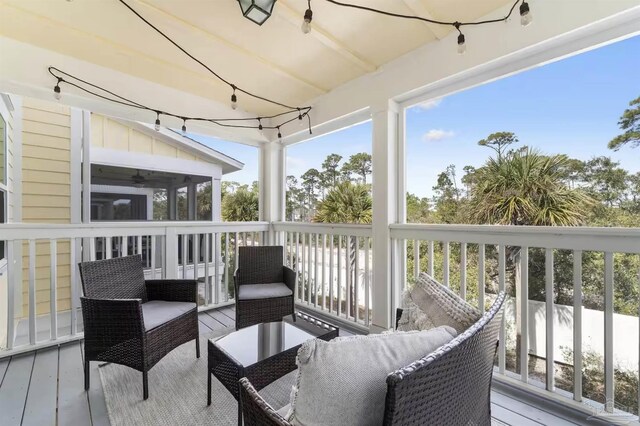 14478 Salt Meadow Dr, Pensacola, FL 32507 - sunroom with a ceiling fan