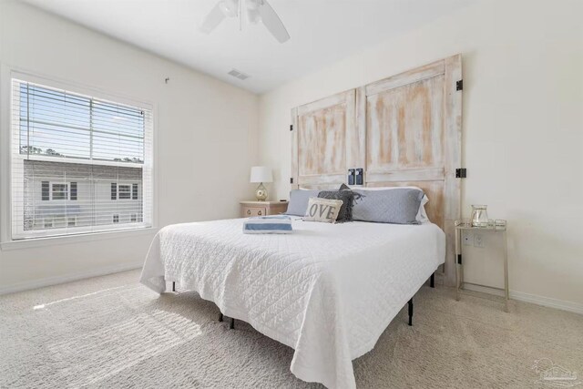 14478 Salt Meadow Dr, Pensacola, FL 32507 - bedroom with baseboards, carpet flooring, and ceiling fan