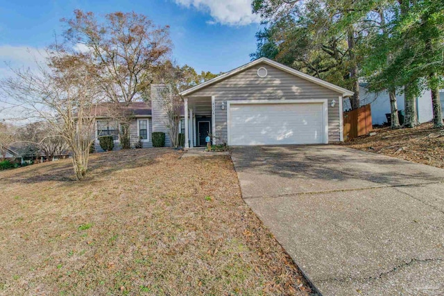 view of front facade with a garage