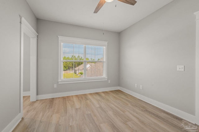 6264 Howie Way, Pace, FL 32571 - unfurnished bedroom featuring light wood finished floors and a ceiling fan