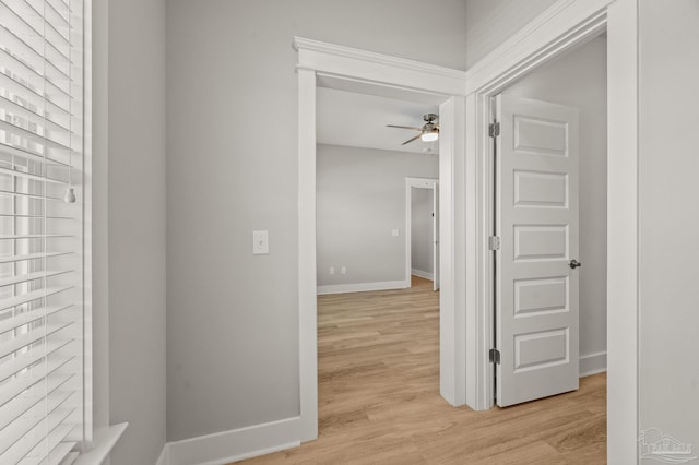 6264 Howie Way, Pace, FL 32571 - hallway with light wood-type flooring and baseboards