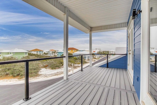deck featuring a residential view