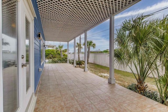 view of patio / terrace with fence
