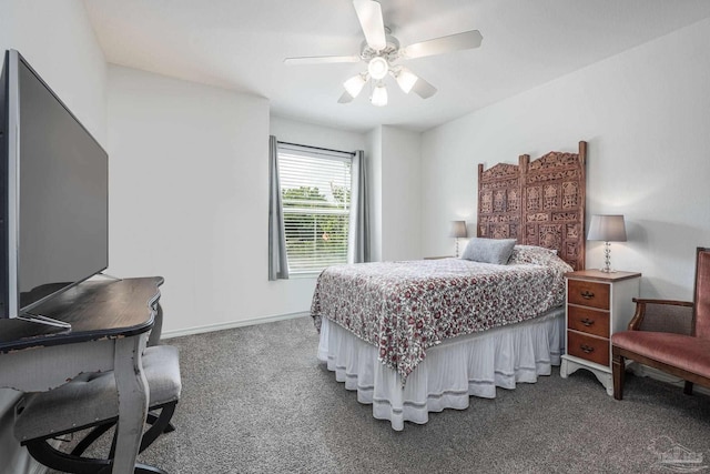2205 Valle Escondido Dr, Pensacola, FL 32526 - carpeted bedroom featuring a ceiling fan and baseboards