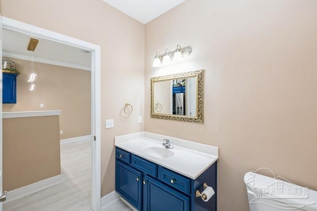 2172 Hadleigh Hills Ct, Navarre, FL 32566 - bathroom featuring vanity and baseboards