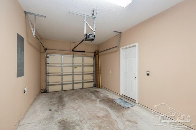 2172 Hadleigh Hills Ct, Navarre, FL 32566 - garage with a garage door opener and electric panel