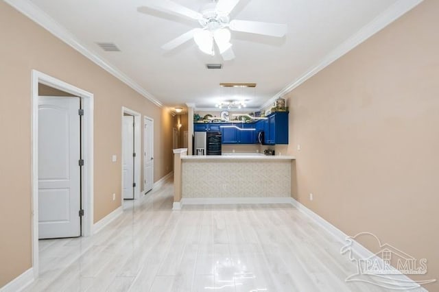 2172 Hadleigh Hills Ct, Navarre, FL 32566 - hall with ornamental molding and light wood finished floors