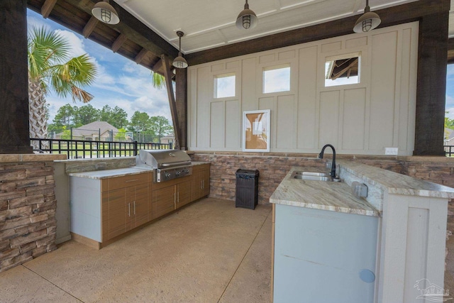 3248 Mountain Laurel Trl, Cantonment, FL 32533 - view of patio with a sink and area for grilling