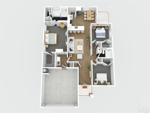 7917 Twin Lake Dr, Milton, FL 32583 - view of room layout