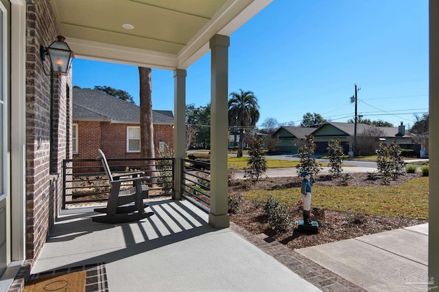 view of patio with covered porch