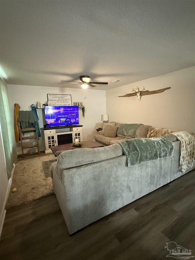 6312 June Bug Dr, Milton, FL 32583 - living room with ceiling fan and wood finished floors