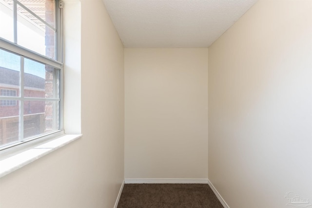 spare room featuring carpet floors and baseboards
