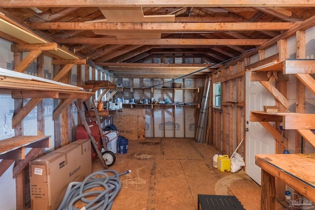 view of storage room