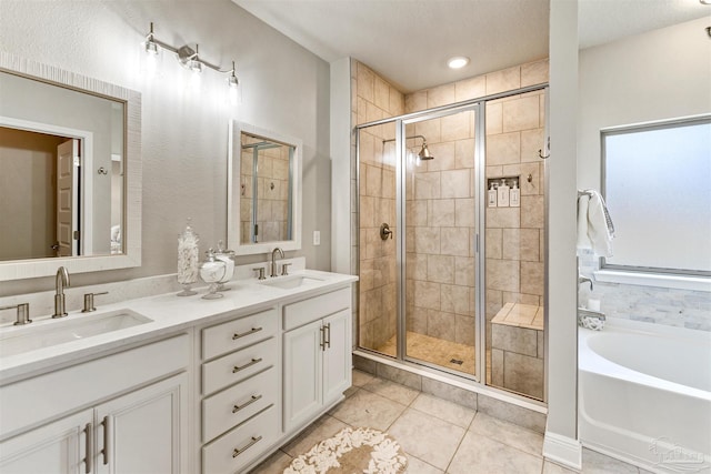 7956 Huntington Creek Ln, Pensacola, FL 32526 - full bath featuring a sink, a bath, and a stall shower