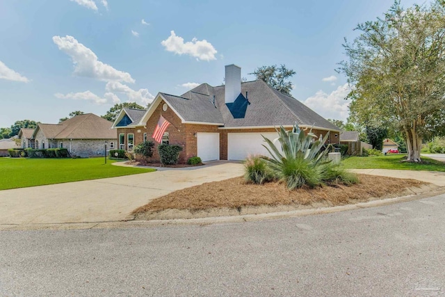 view of front of property featuring a front yard