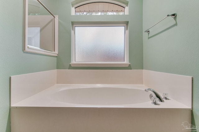 bathroom with a tub