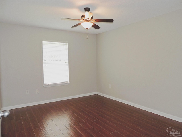 4814 Belvedere Cir, Pace, FL 32571 - unfurnished room with a ceiling fan and dark wood-style flooring