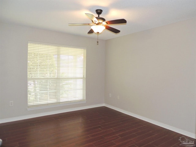 4814 Belvedere Cir, Pace, FL 32571 - unfurnished room featuring ceiling fan and dark wood-style floors