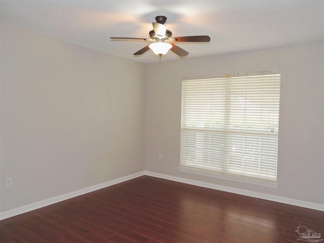 4814 Belvedere Cir, Pace, FL 32571 - empty room featuring ceiling fan, wood finished floors, and plenty of natural light