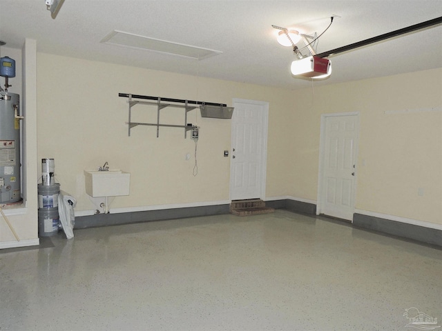 4814 Belvedere Cir, Pace, FL 32571 - garage featuring a garage door opener and water heater