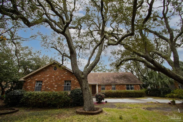 ranch-style home with a front yard