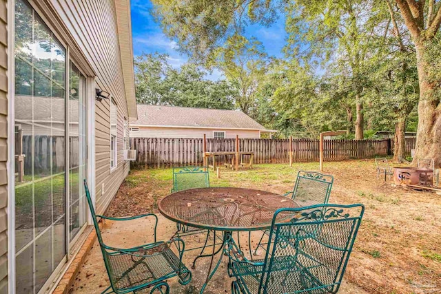 view of patio featuring cooling unit