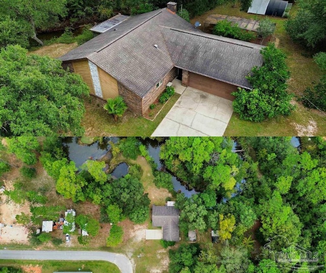 birds eye view of property