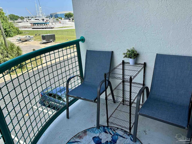 balcony featuring central AC unit