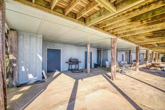 view of patio / terrace with a grill