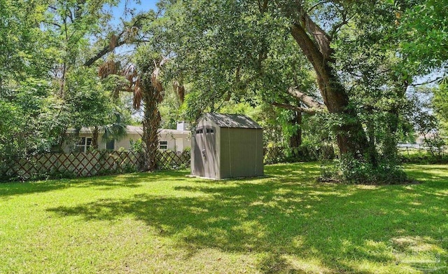 1002 Yonge St, Pensacola, FL 32501 - view of yard featuring a storage unit and an outdoor structure