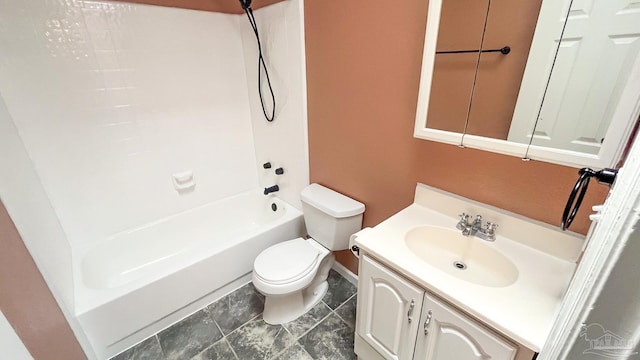 2708 Willow Grove Ln, Ft Walton Beach, FL 32547 - full bathroom featuring toilet, vanity, shower / bathtub combination, and baseboards