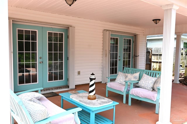 5577 Shadow Shore Pl, Gulf Breeze, FL 32563 - view of patio featuring french doors