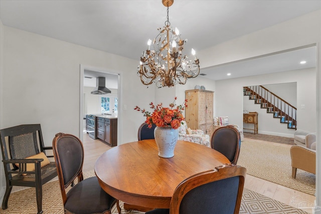 dining area featuring light hardwood / wood-style flooring